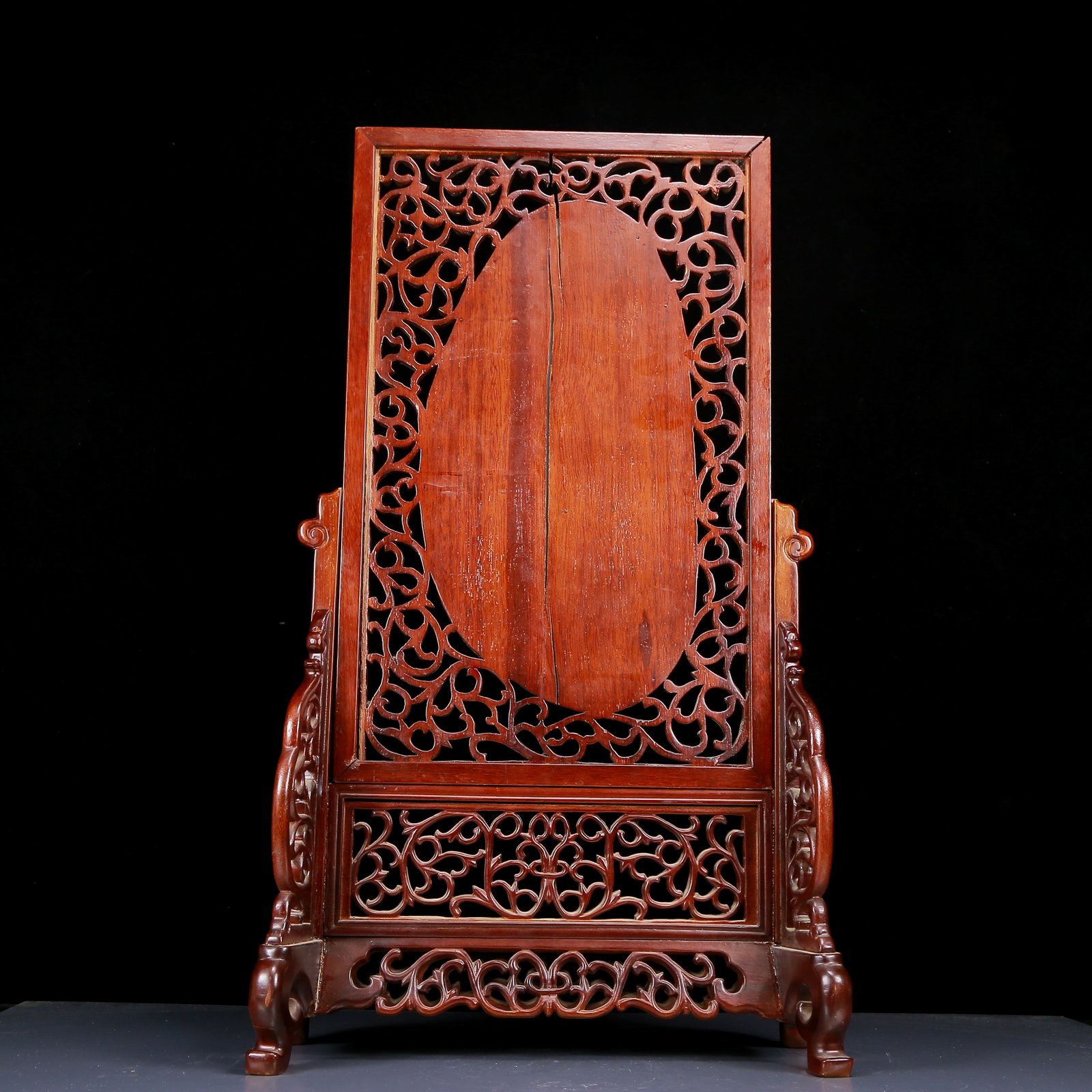 A Huge White Jade Landscape and Figure Pattern Table Screen - 9