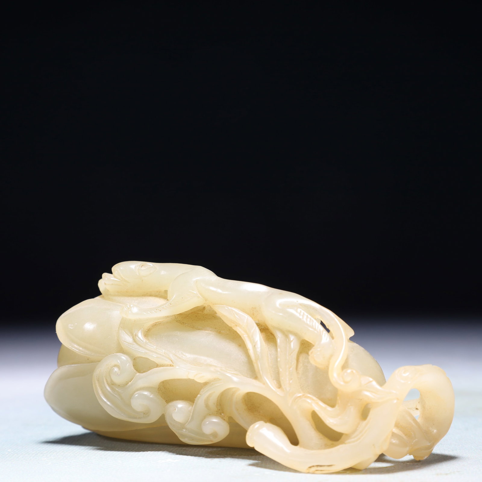 An Exquisite White Jade Dragon Pattern Cup - 8