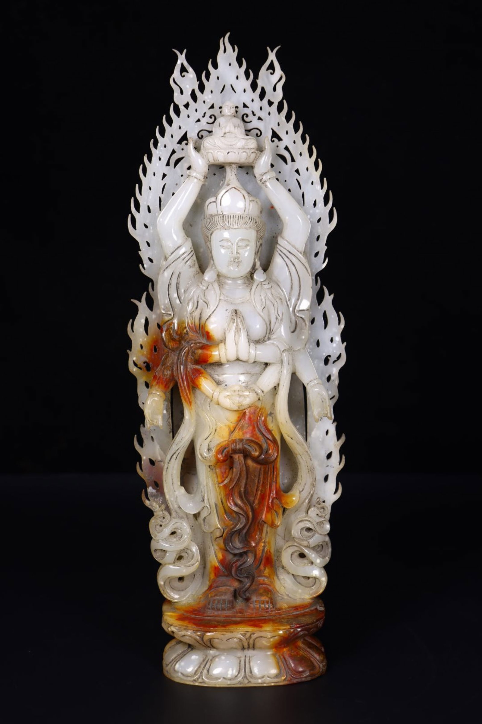 A Rare White Jade Buddha Statue Ornament (1 of 9)