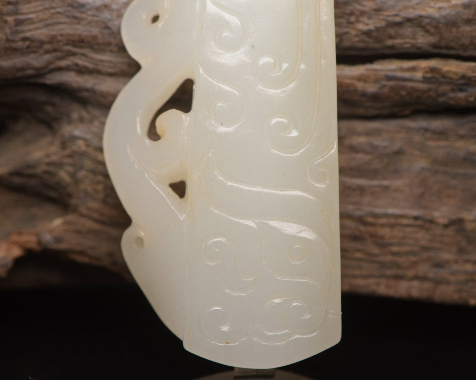 An Exquisite White Jade Phoenix Pattern Pendant - 6