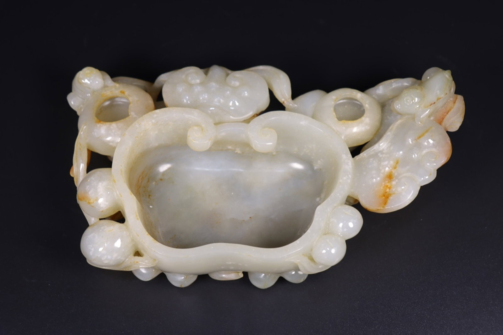 An Exquisite White Jade Washer - 7