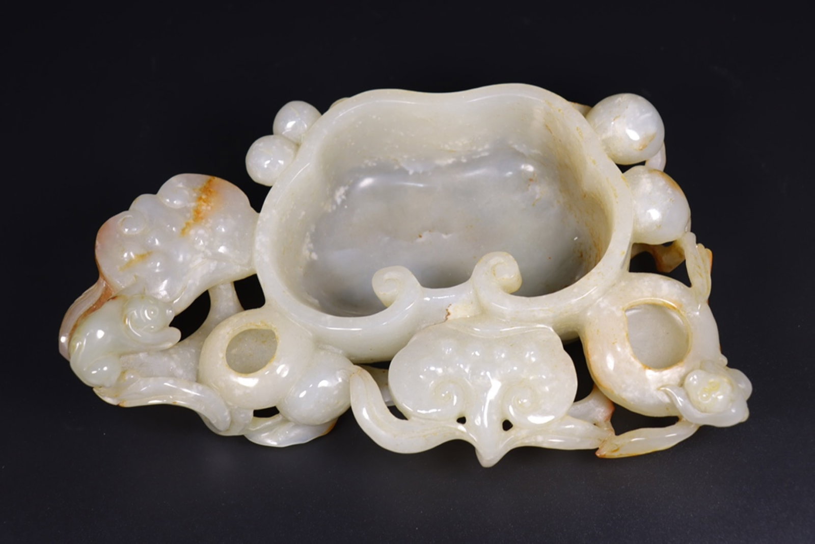 An Exquisite White Jade Washer - 8