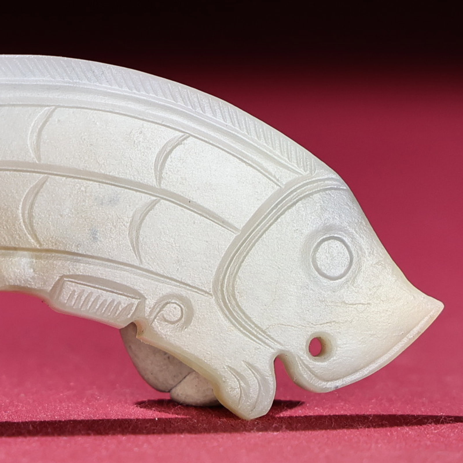 White Jade Fish Pendant - 2