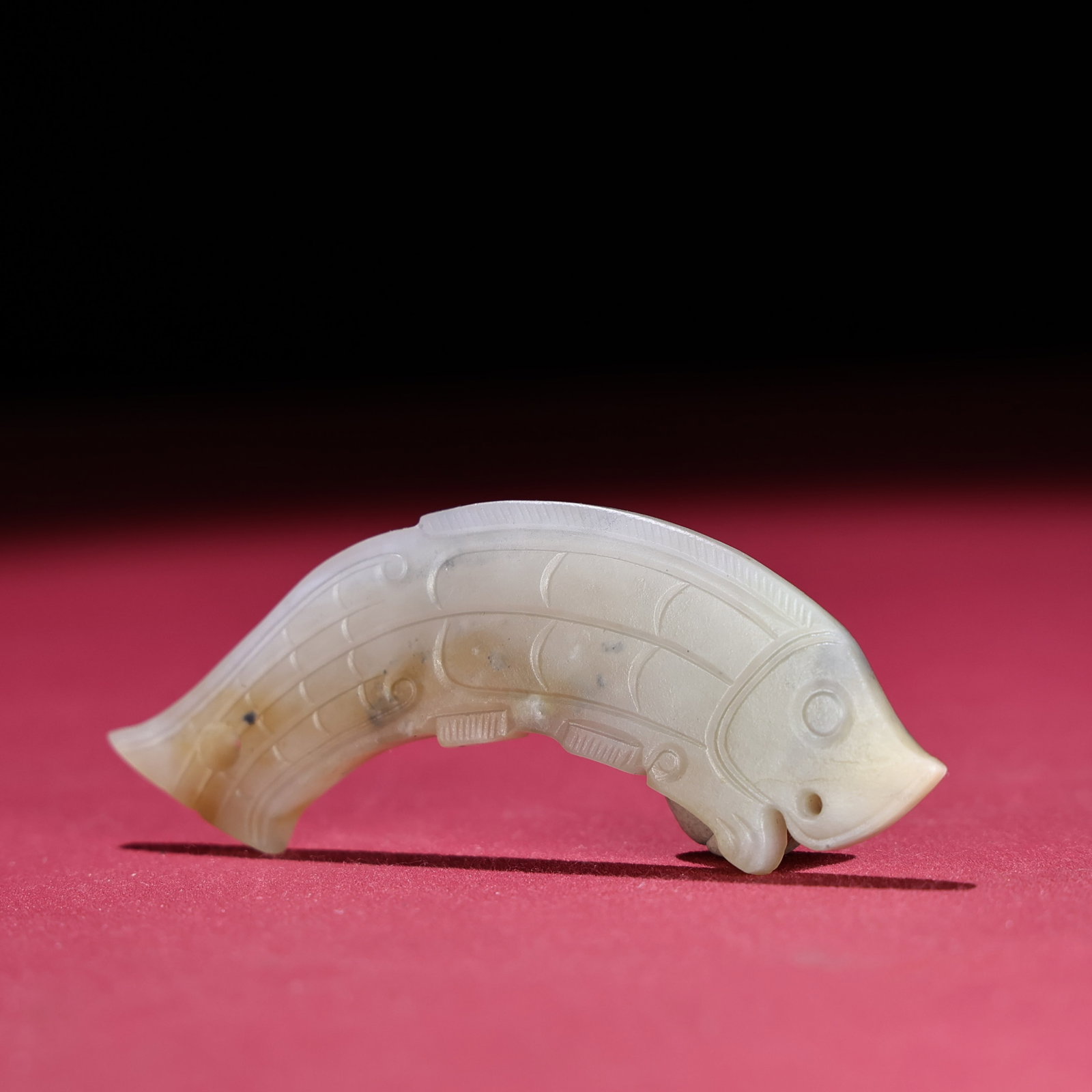White Jade Fish Pendant - 3