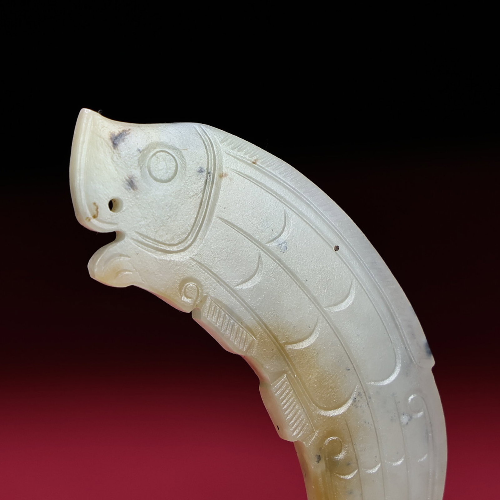 White Jade Fish Pendant - 4