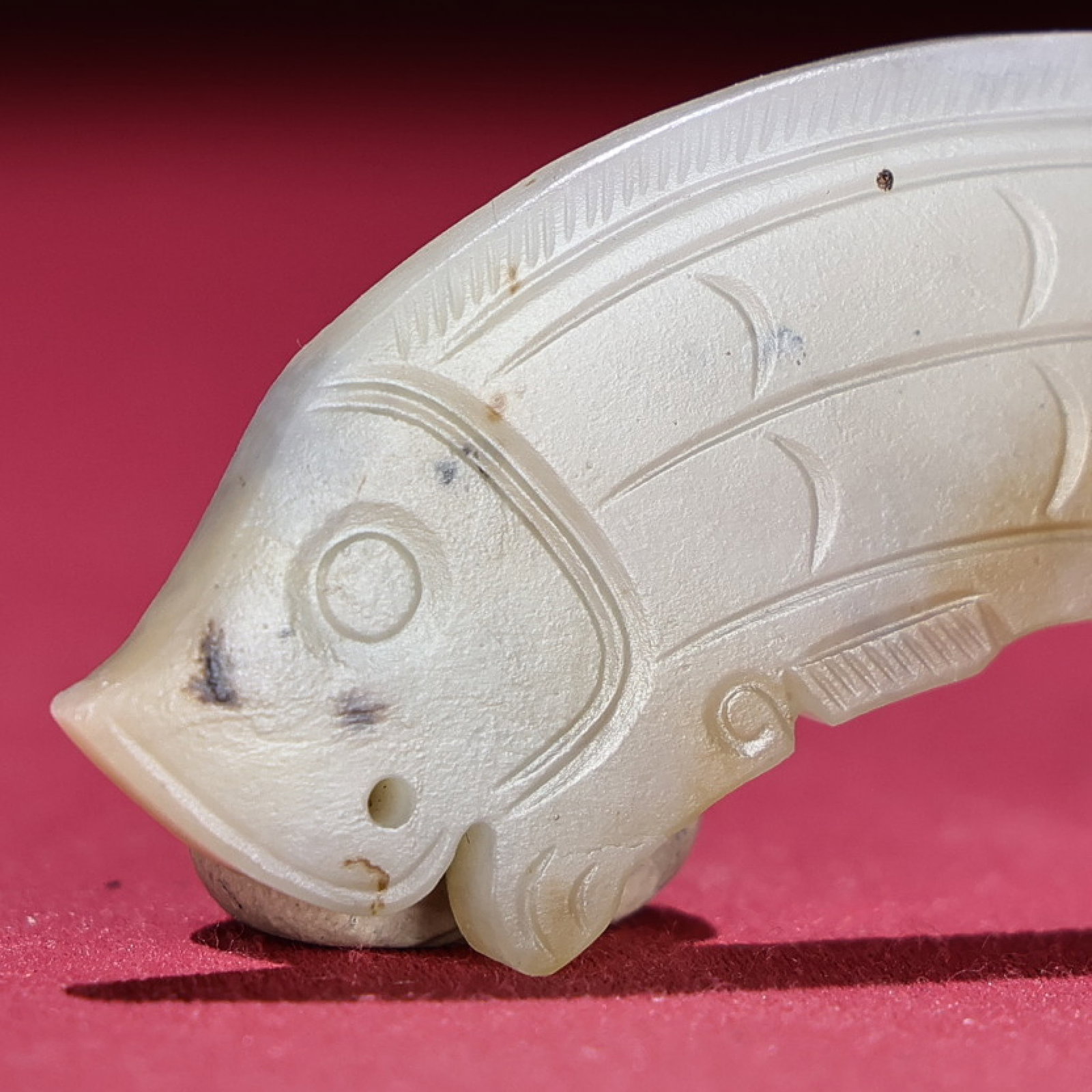 White Jade Fish Pendant - 7