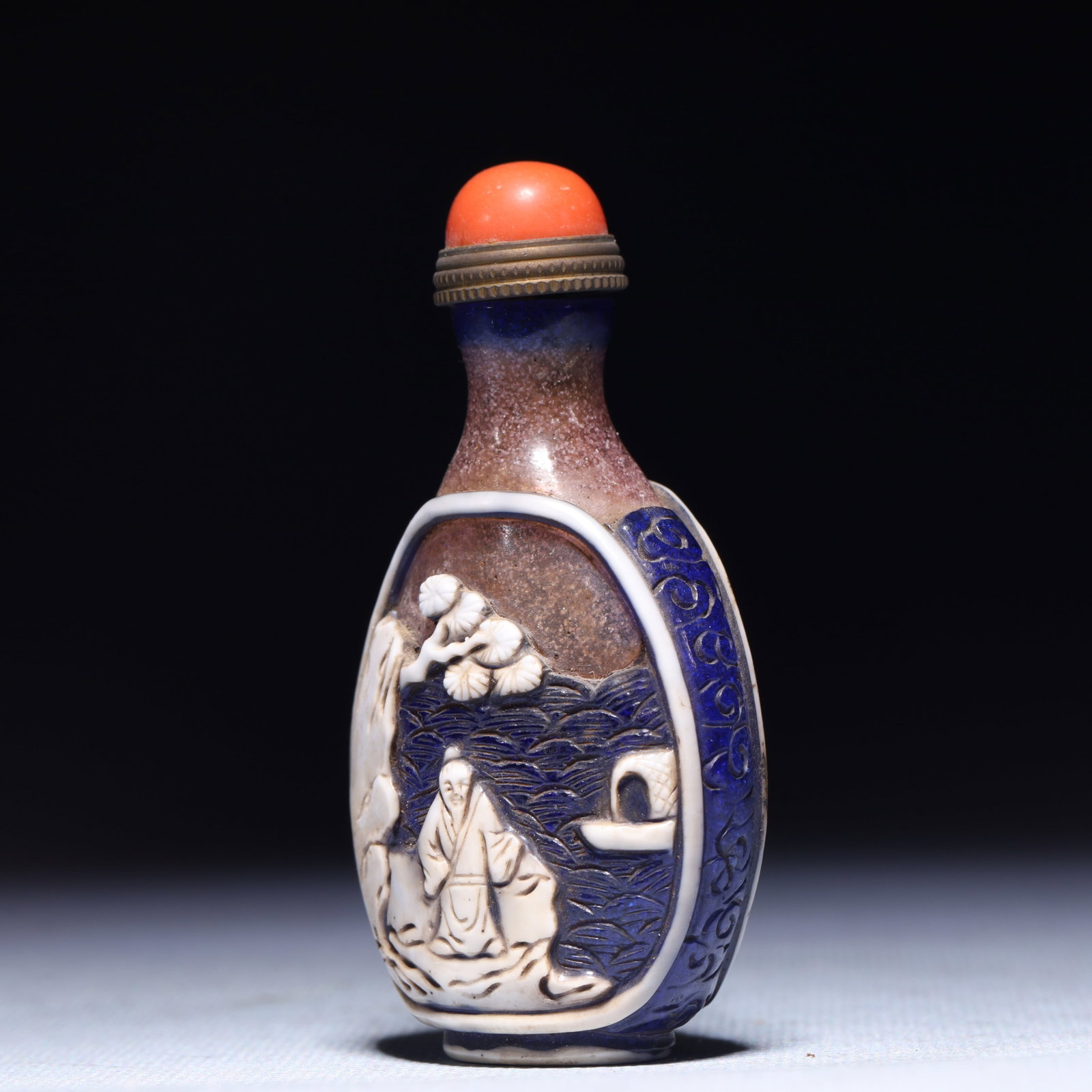 An Exquisite Glass Figure Pattern Snuff Bottle - 2