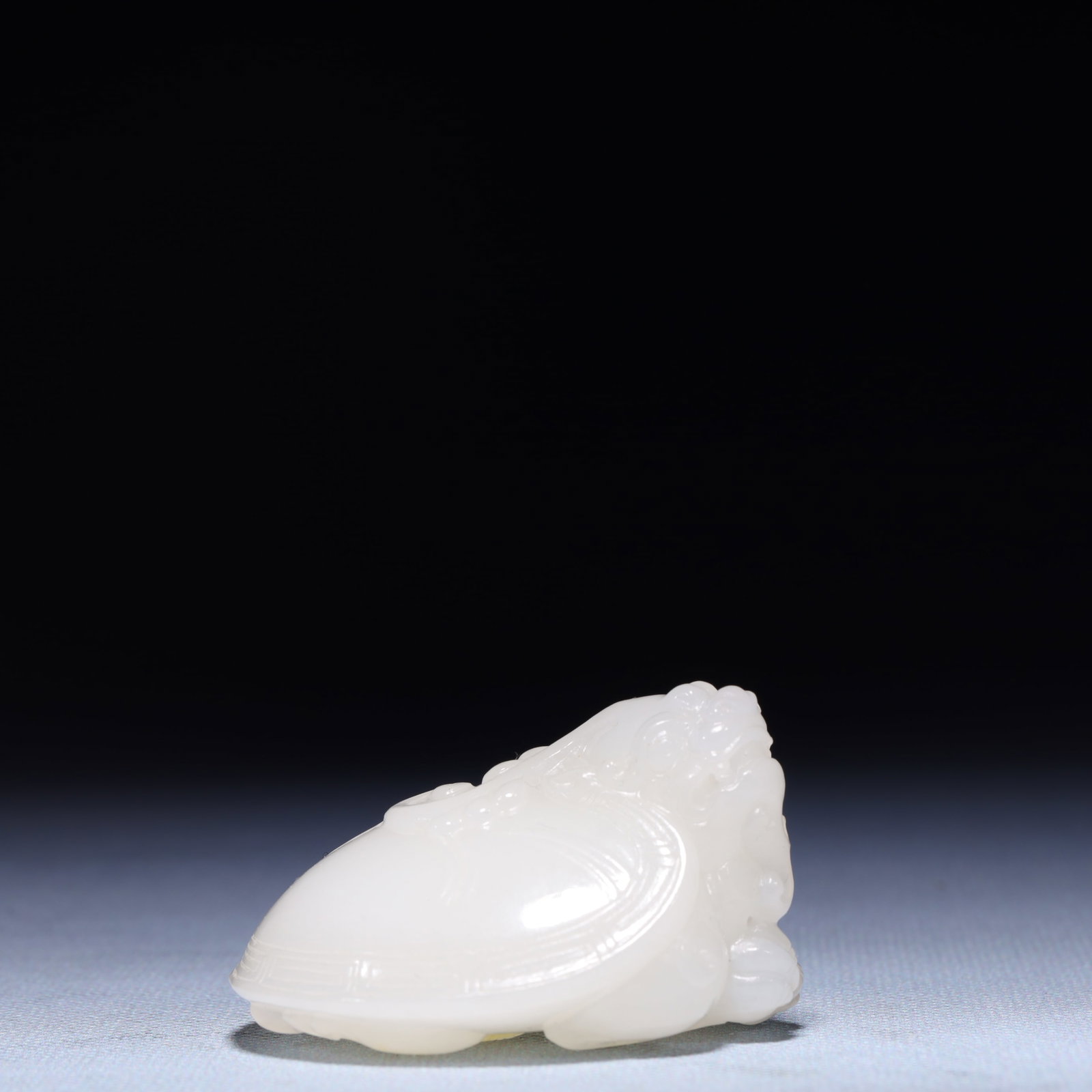 An Exquisite White Jade Dragon Turtle Ornament: An Exquisite White Jade Dragon Turtle Ornament,Qing Dynasty,China,Size:2.2inx2inx1.4in,Weight:120.6g 白玉龙龟摆件,中国清代