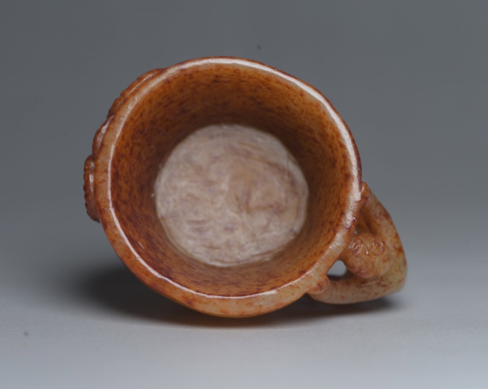 An Exquisite White Jade Sheep Pattern Cup - 5
