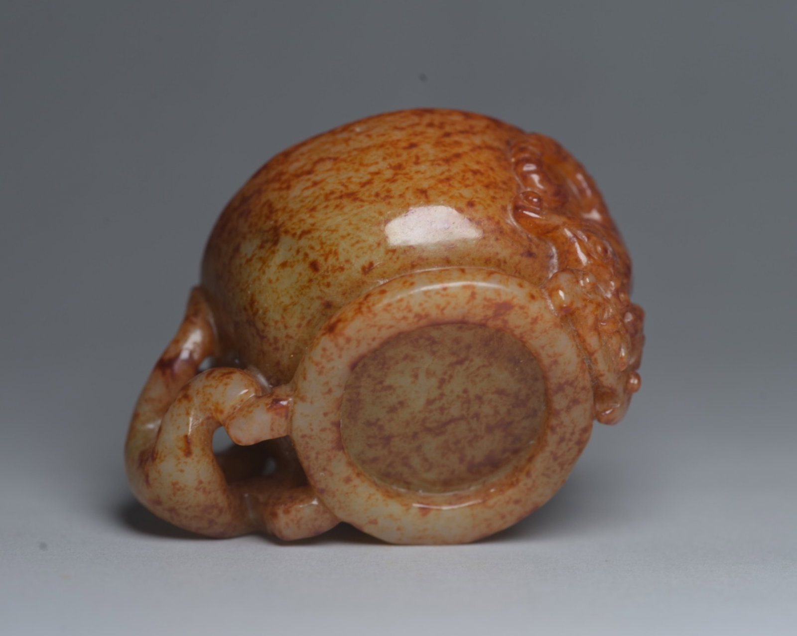 An Exquisite White Jade Sheep Pattern Cup - 6