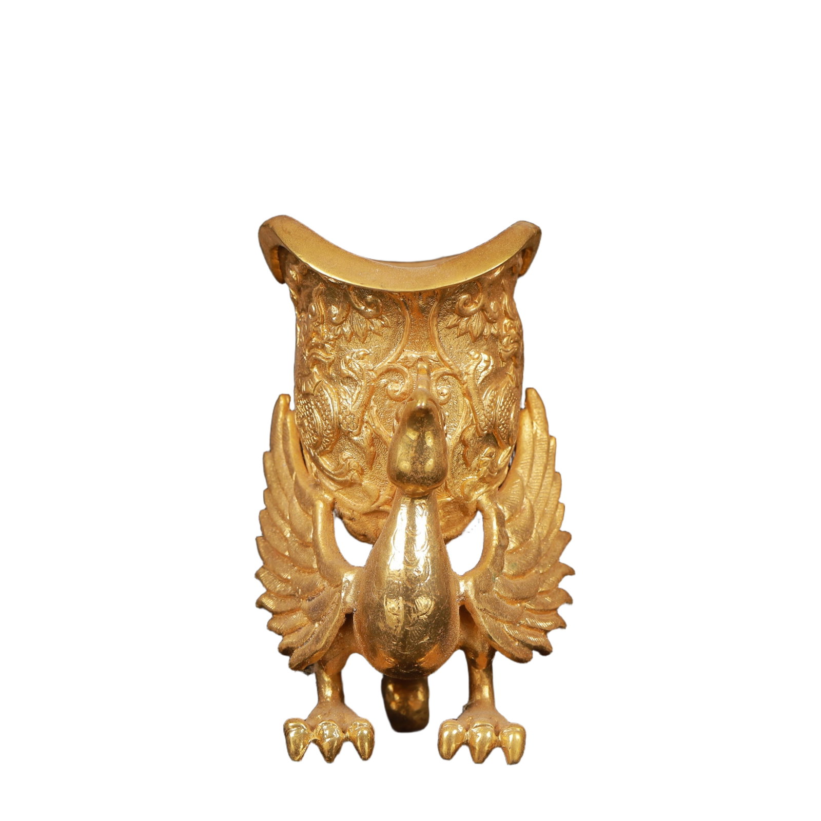 An Exquisite Gilt Bronze Dragon Pattern Phoenix Cup - 3