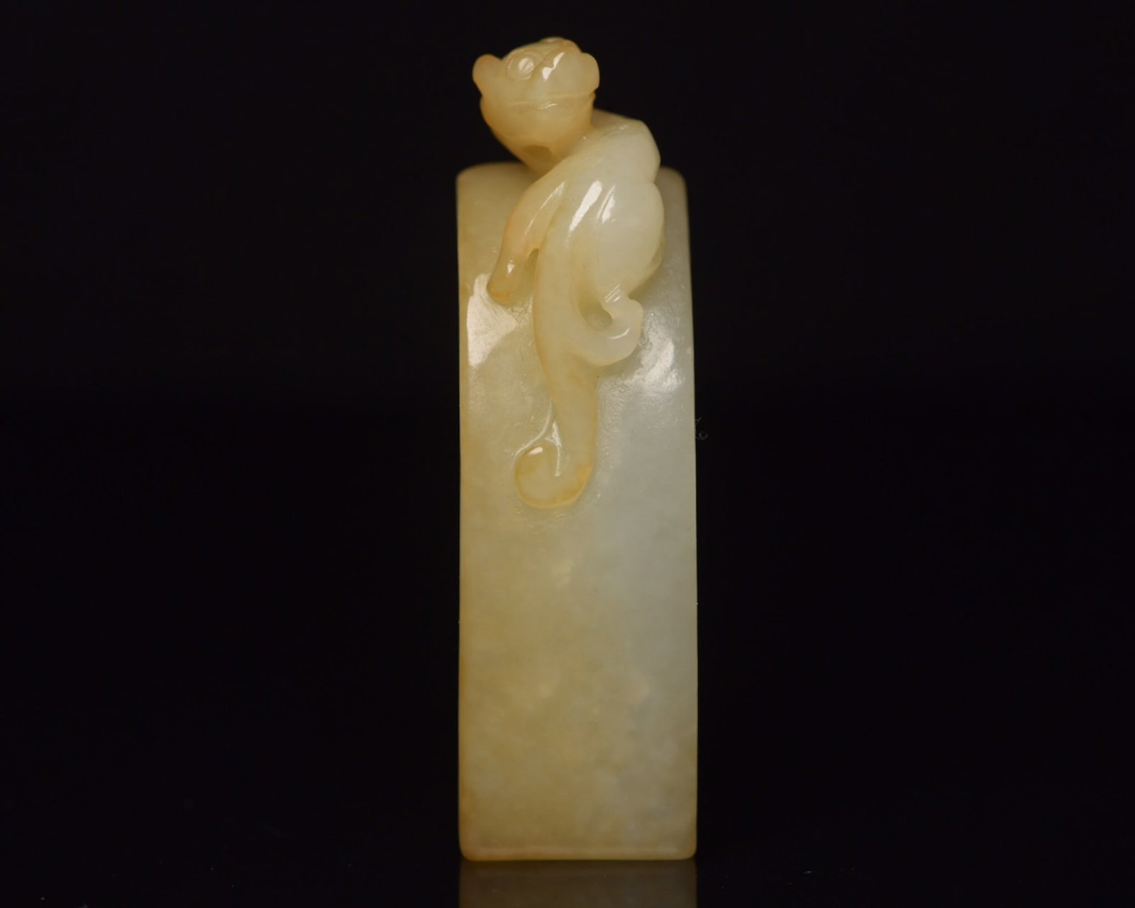 An Exquisite White Jade Auspicious Beast Pattern Seal - 3