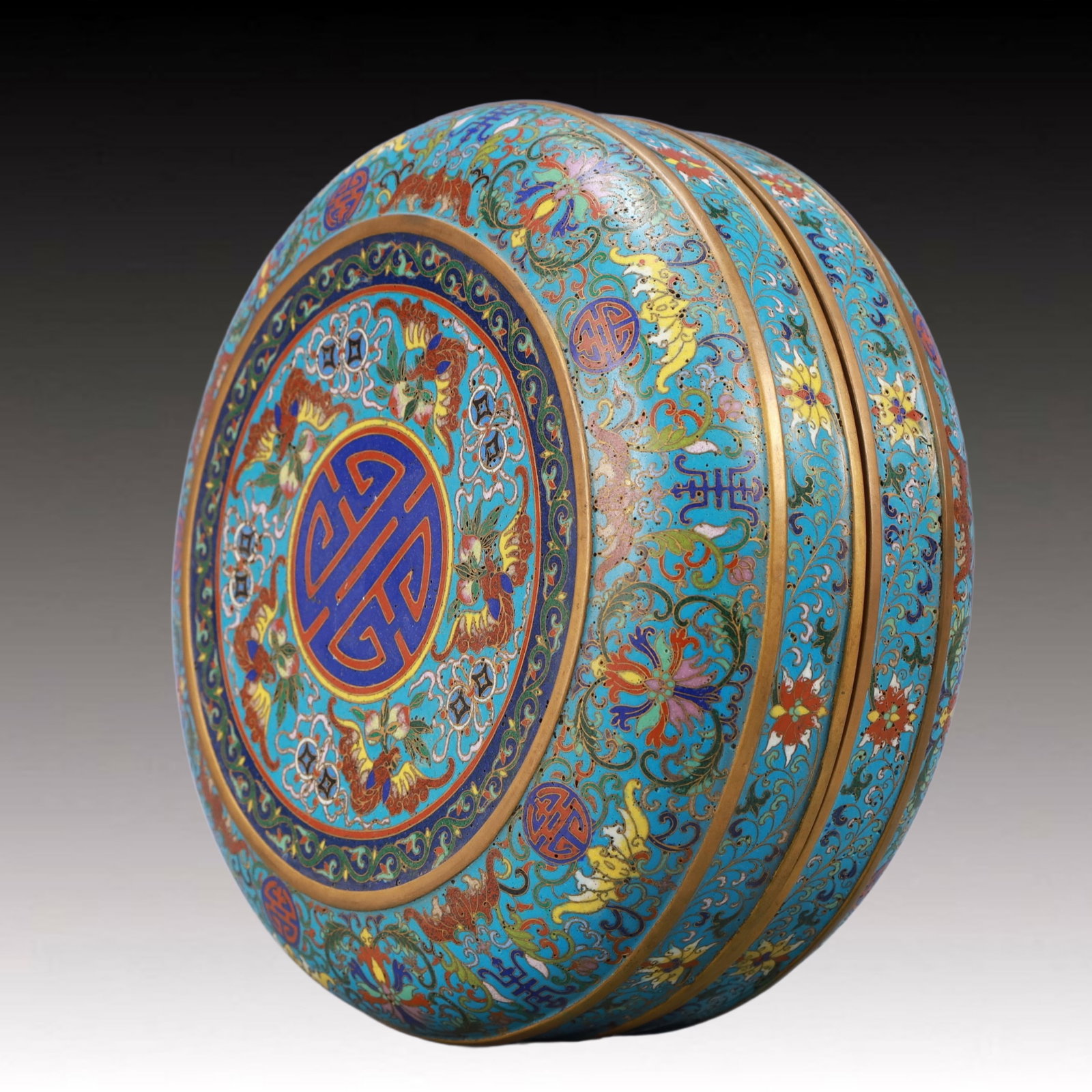 An Exquisite Cloisonne Flower and Phoenix Pattern Box - 7