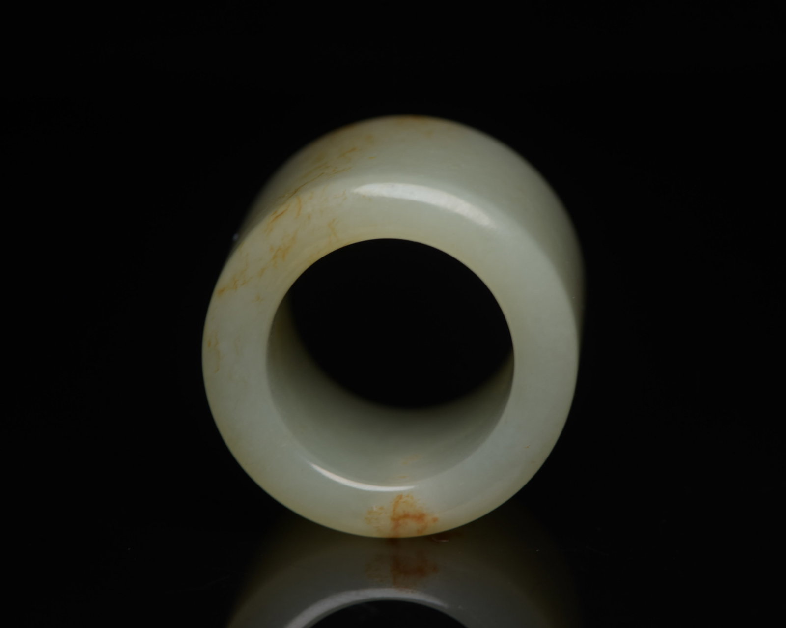 An Exquisite White Jade Thumb Ring - 5