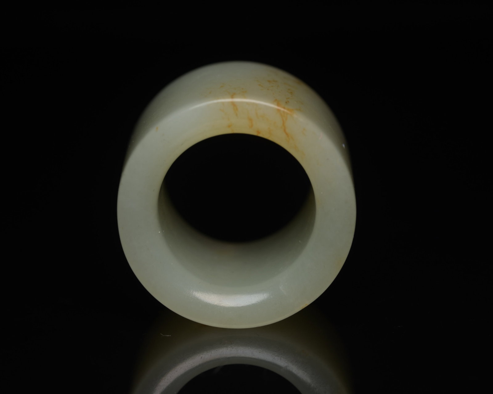 An Exquisite White Jade Thumb Ring - 6
