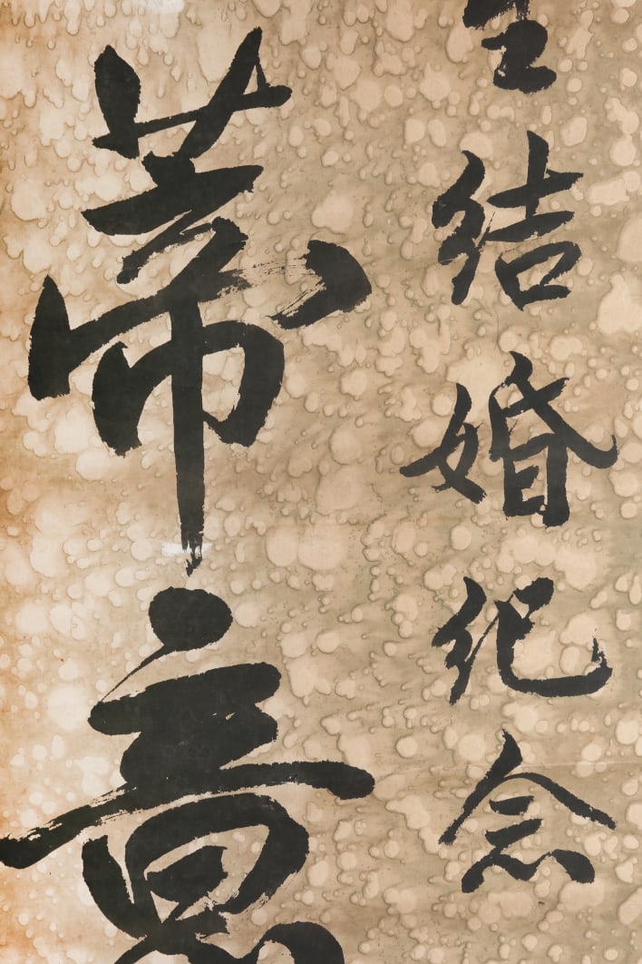 A Chinese Vertical Scroll Ink Calligraphy Couplet on Paper - 11