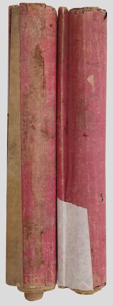 A Chinese Vertical Scroll Ink Calligraphy Couplet on Paper - 13