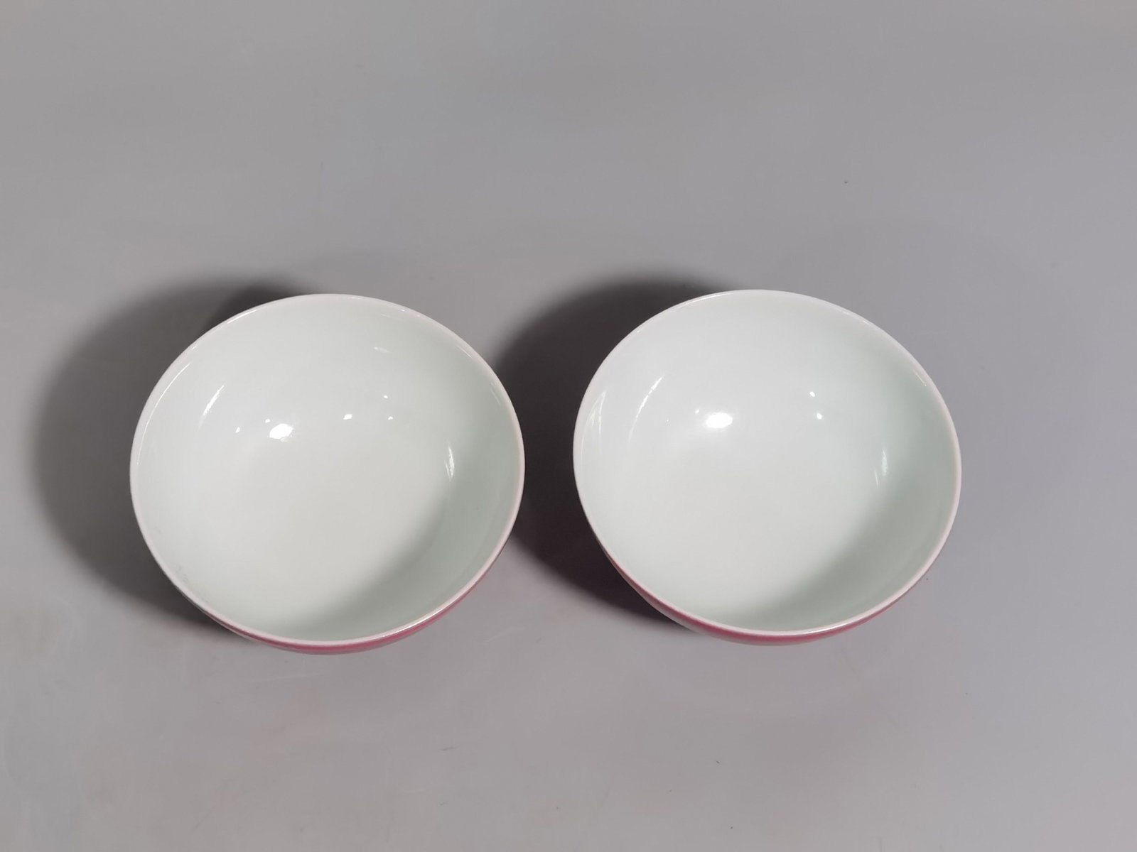 A Pair of Exquisite Ruby Red-Glazed Cups - 2