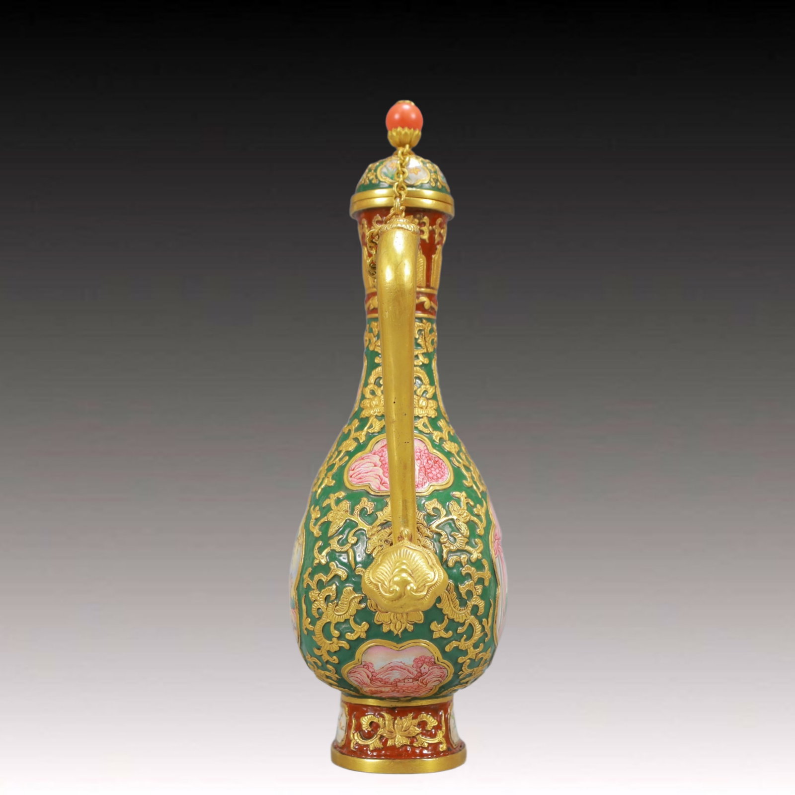 An Exquisite Painted Enamel Figure Pattern Ewer - 5