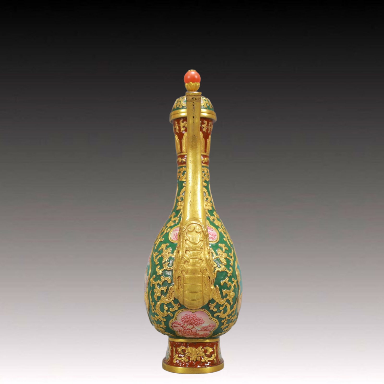 An Exquisite Painted Enamel Figure Pattern Ewer - 9