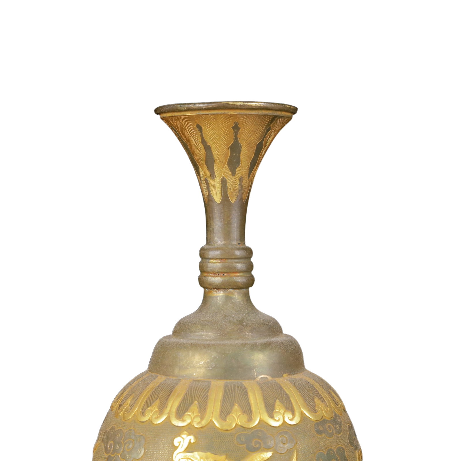 An Exquisite Gilt Silver Phoenix Pattern Vase - 2
