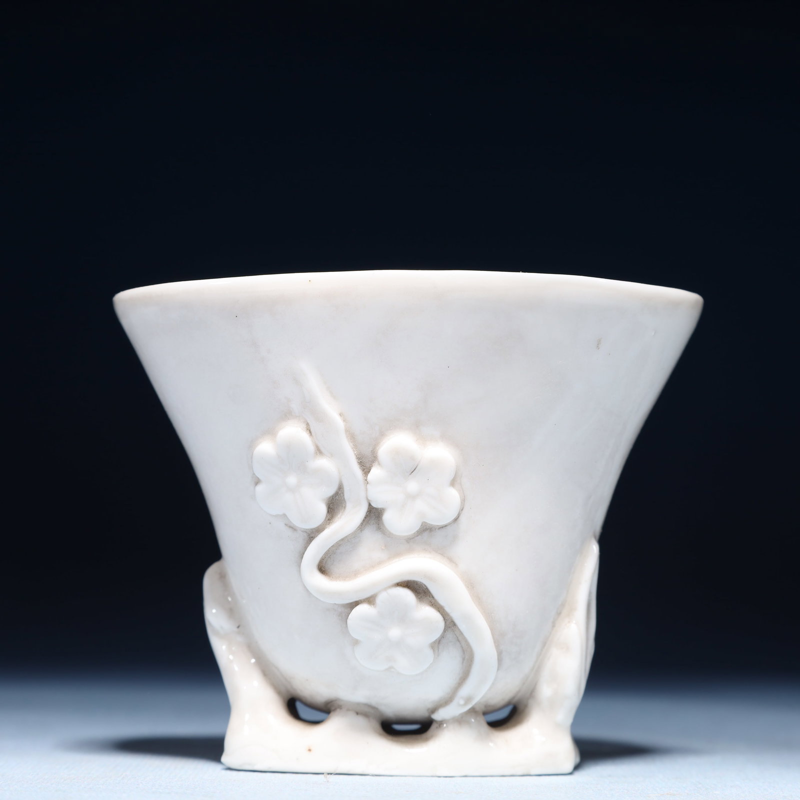 An Exquisite Blance-De-Chine Flower Pattern Cup (1 of 8)