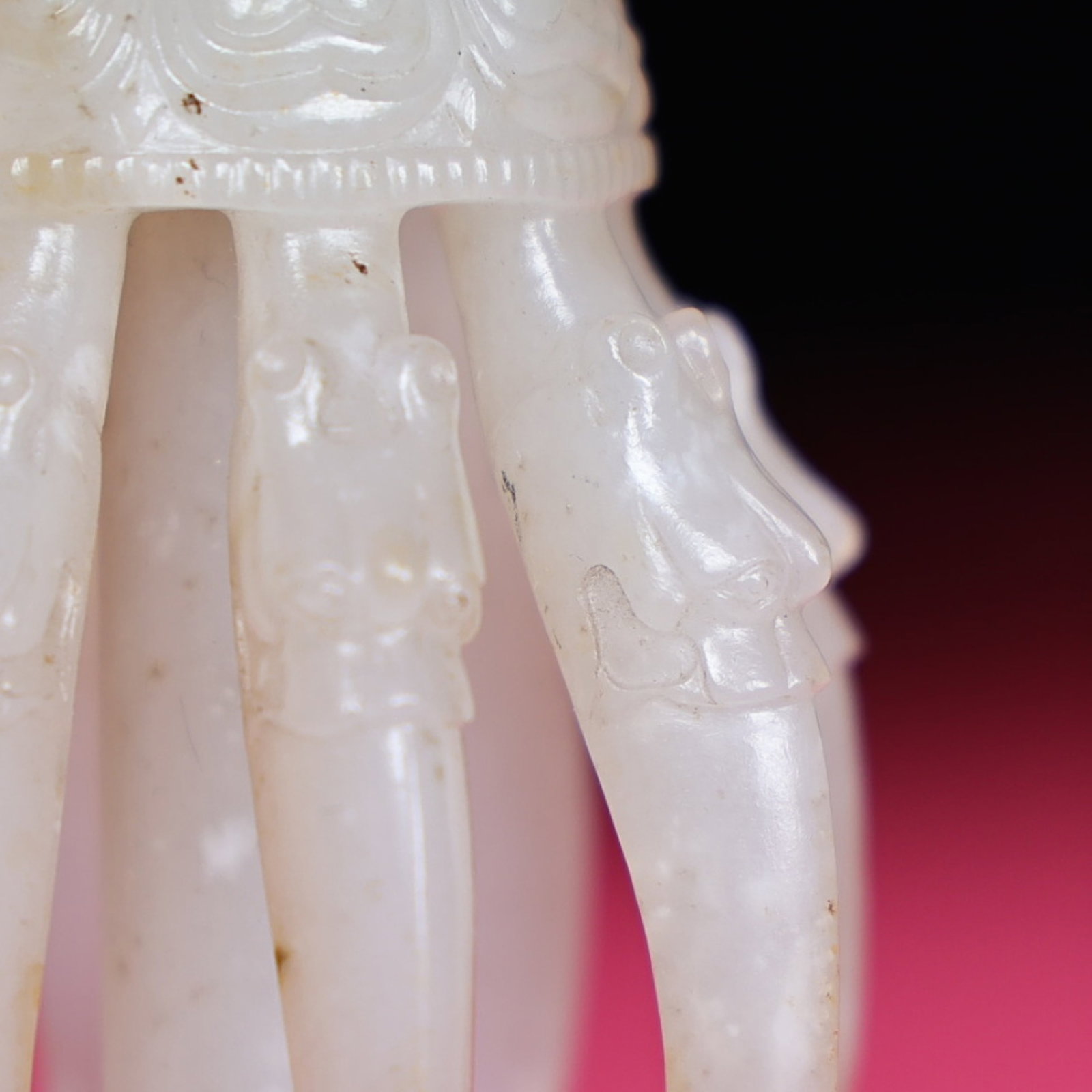 An Exquisite White Jade Ritual Implement - 9