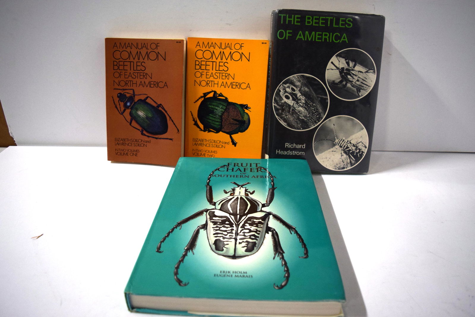 4 Beetle texts: A Manual of Common Beetles of Eastern: 4 Beetle texts: A Manual of Common Beetles of Eastern North America Volume one & Two by Elizabeth S. Dillon & Lawrence Dillon, The Beetles of America by Richard Headstrom, & Fruit Chafers of Southern