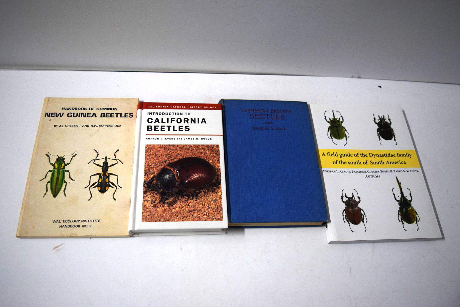 Handbook of Common New Guinea Beetles by J. L. Gressitt: Handbook of Common New Guinea Beetles by J. L. Gressitt & R.W. Hornabrook, Introduction to California Beetles by Arthur V. Evans & James N. Hogue, Common British Beetles by Charles A. Hall,& A Field G