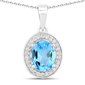 0.67 Carat Genuine Mozambique Ruby and Diamond, .925 Sterling Silver Pendant