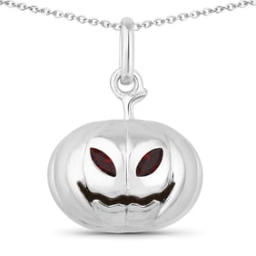 0.20 Carat Genuine Garnet .925 Sterling Silver Pendant