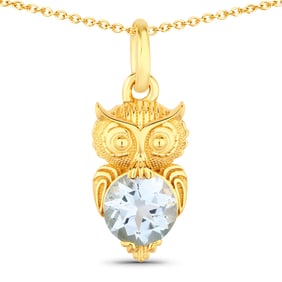 1.05 Carat Genuine Blue Topaz .925 Sterling Silver Pendant