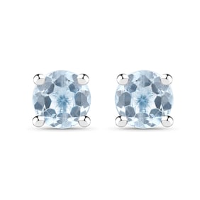 2.07 Carat Genuine Blue Topaz , .925   Sterling Silver Earrings
