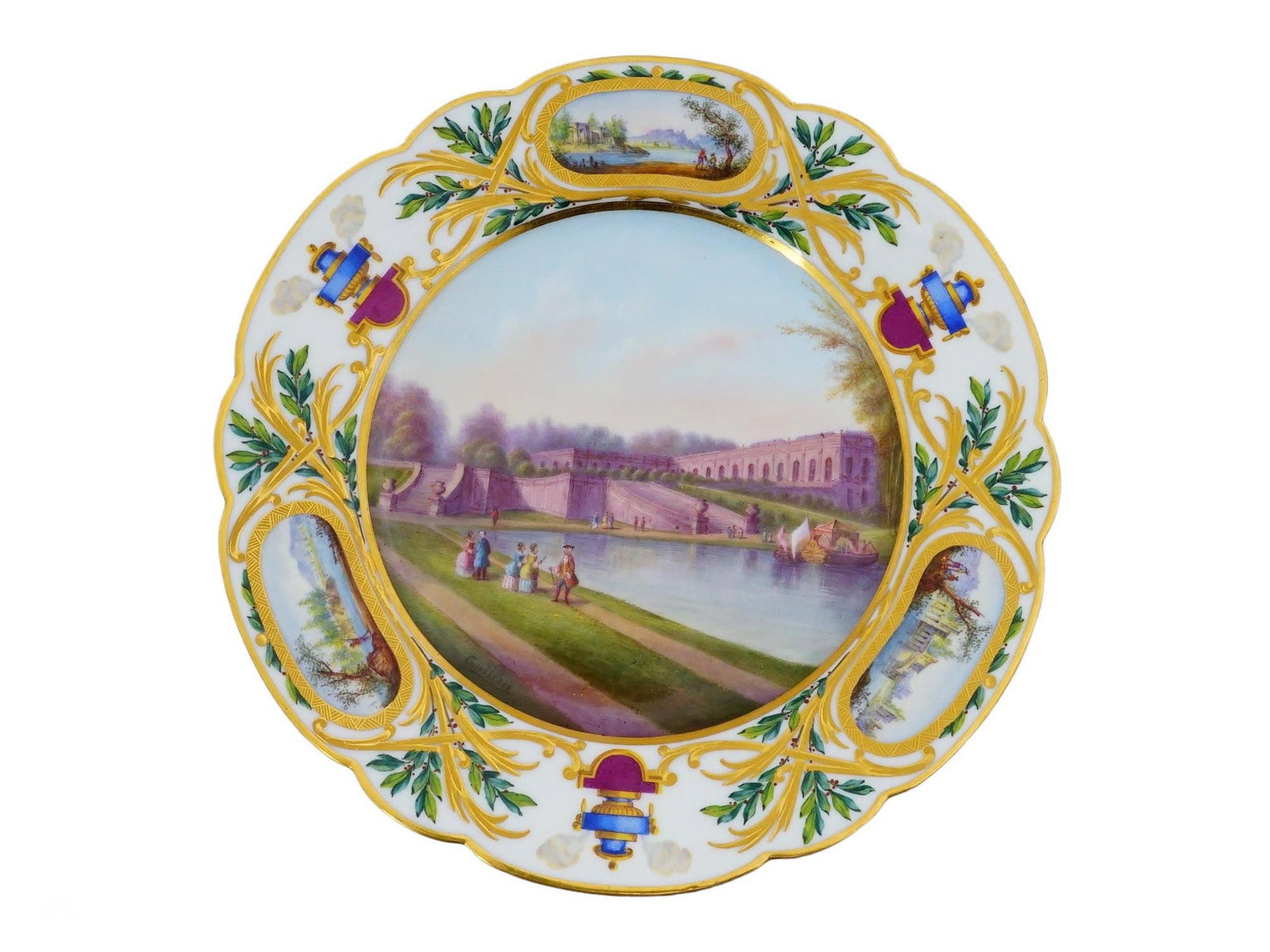 ANTIQUE FRENCH CHATEAU DES TUILERIES PORCELAIN PLATE (1 of 10)