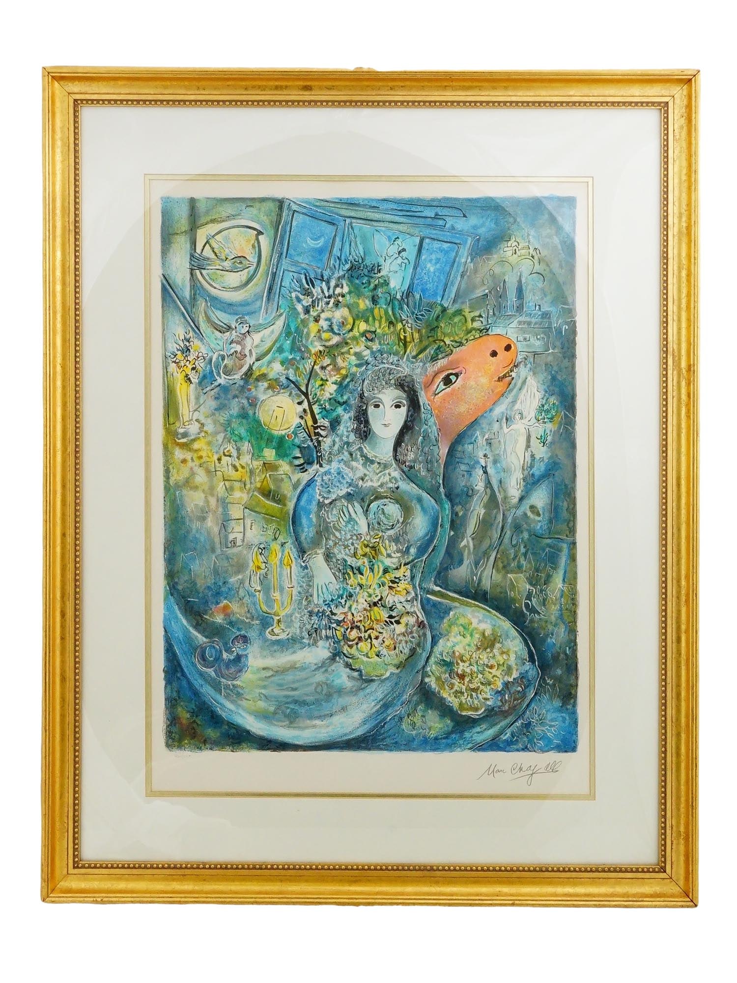 RUSSIAN SOVIET ERA MARC CHAGALL SIGNED LITHOGRAPH (1 of 5)