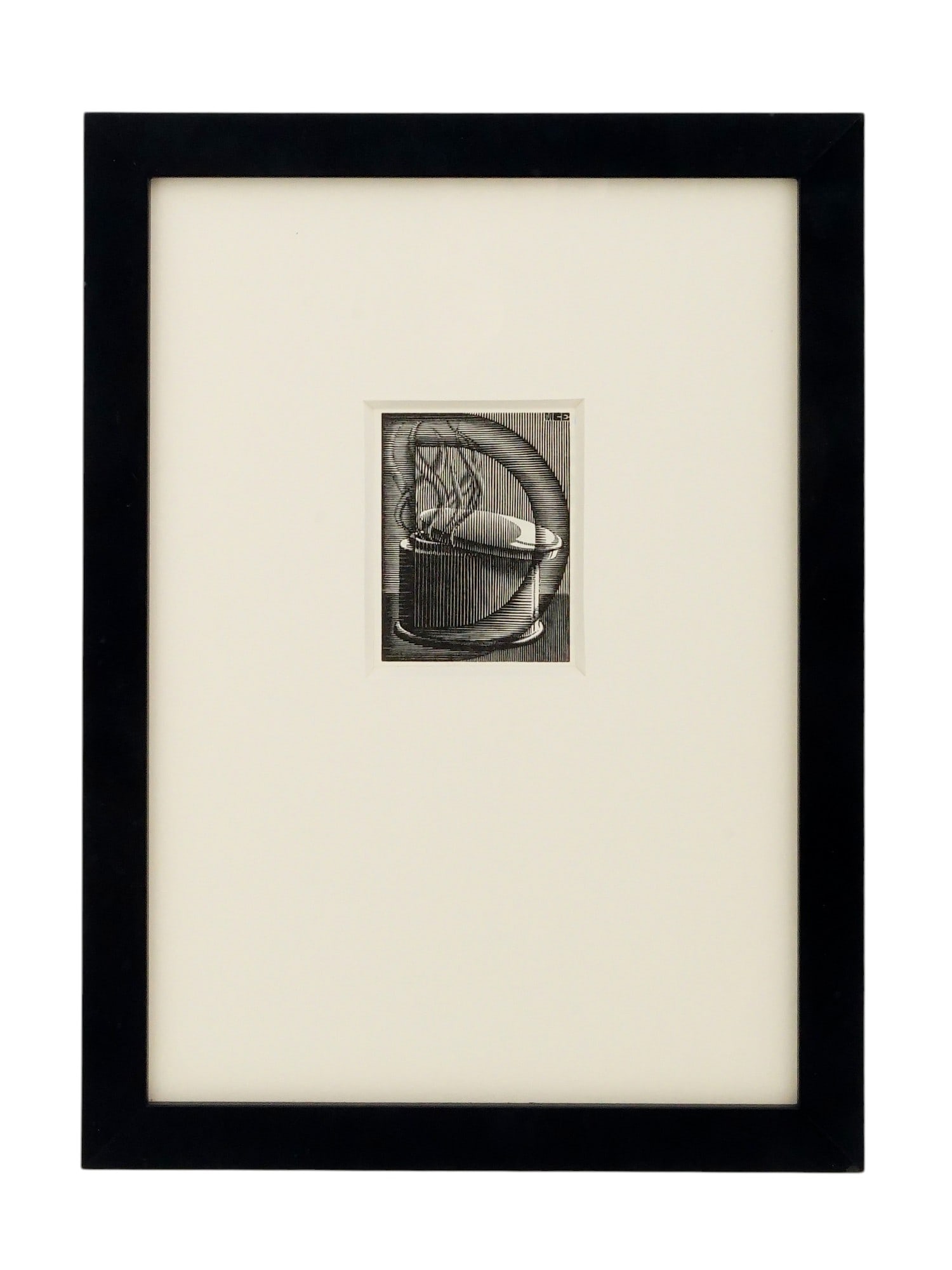 M.C. ESCHER ORIGINAL WOODCUT INITIAL D WITH COA & CATALOGUE (1 of 18)