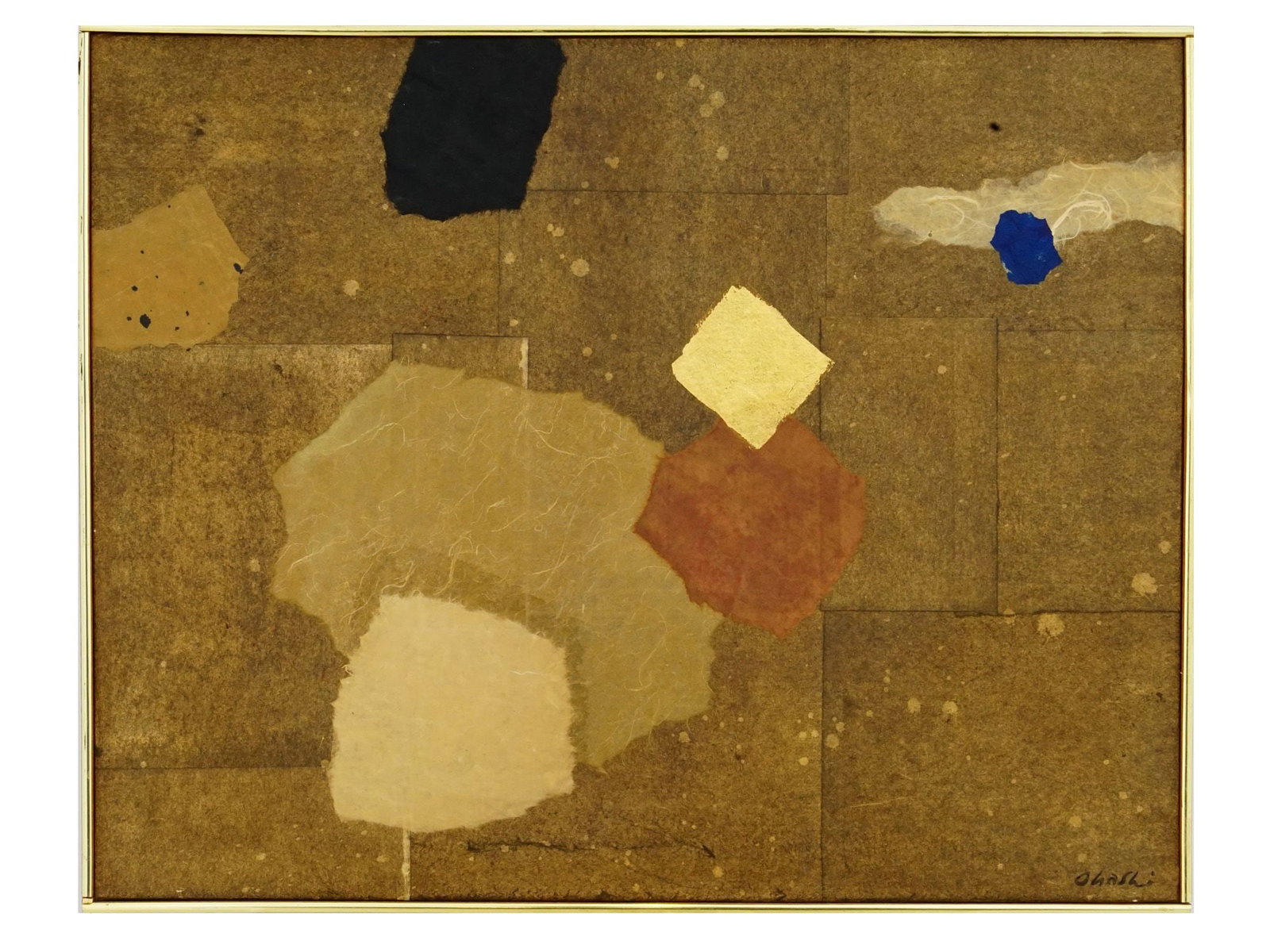 YUTAKA OHASHI JAPANISE AMERICAN ABSTRACT MIXED MEDIA COLLAGE (1 of 9)