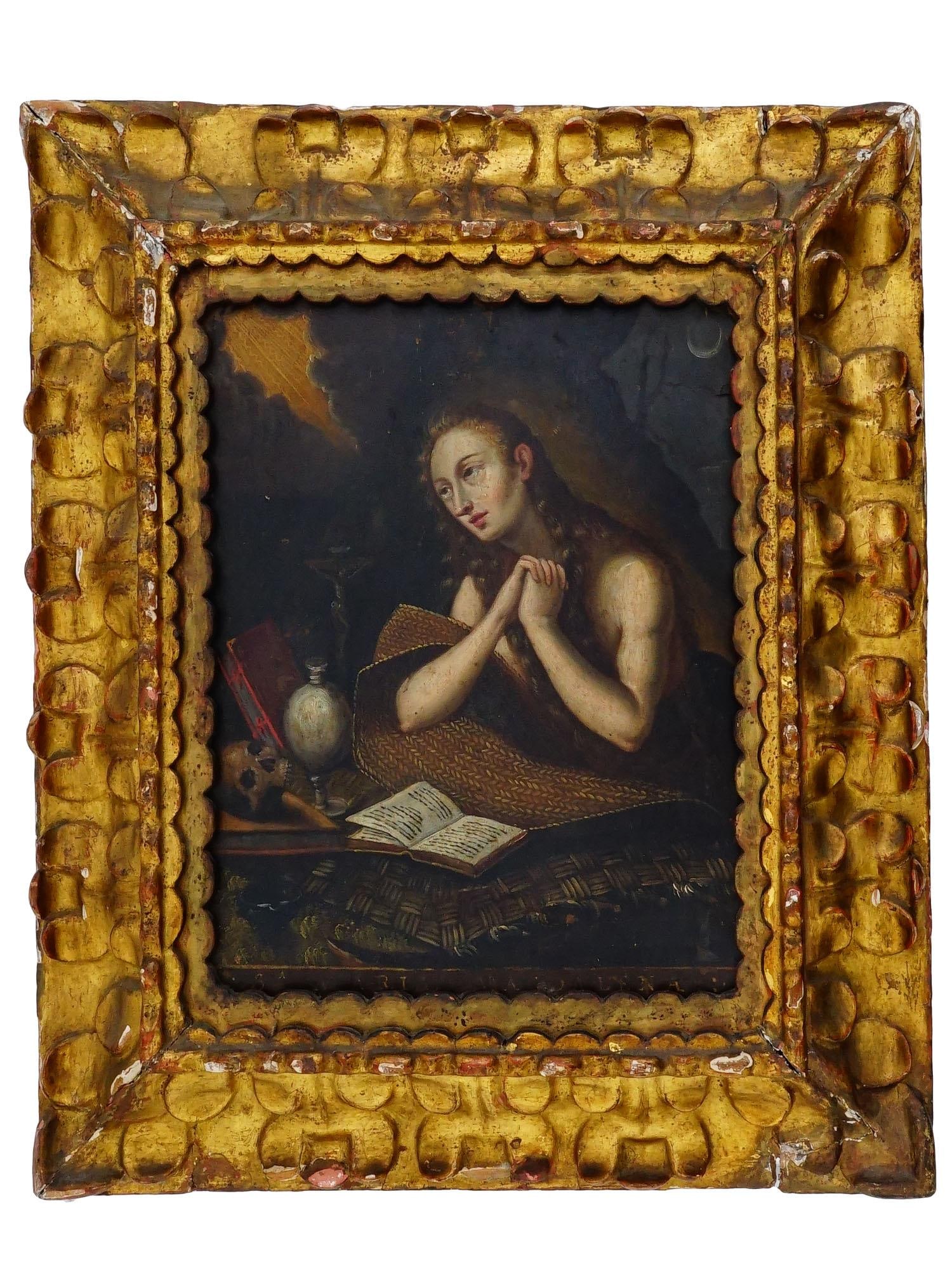 AFTER TINTORETTO SPANISH COLONIAL SCHOOL PAINTING ON TIN (1 of 9)