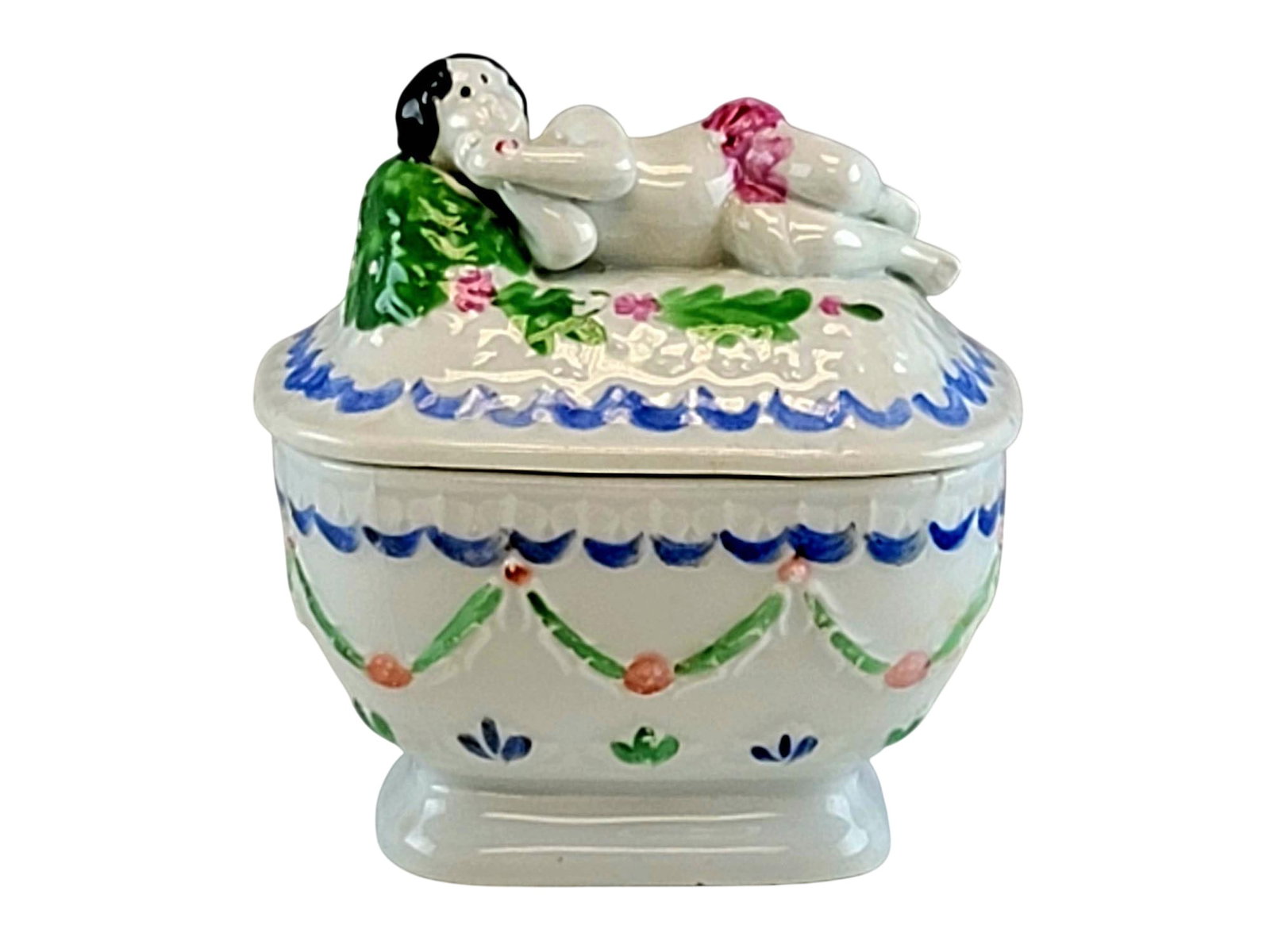 ANTIQUE RUSSIAN 19TH C PORCELAIN BUTTER DISH KUZNETSOV (1 of 8)