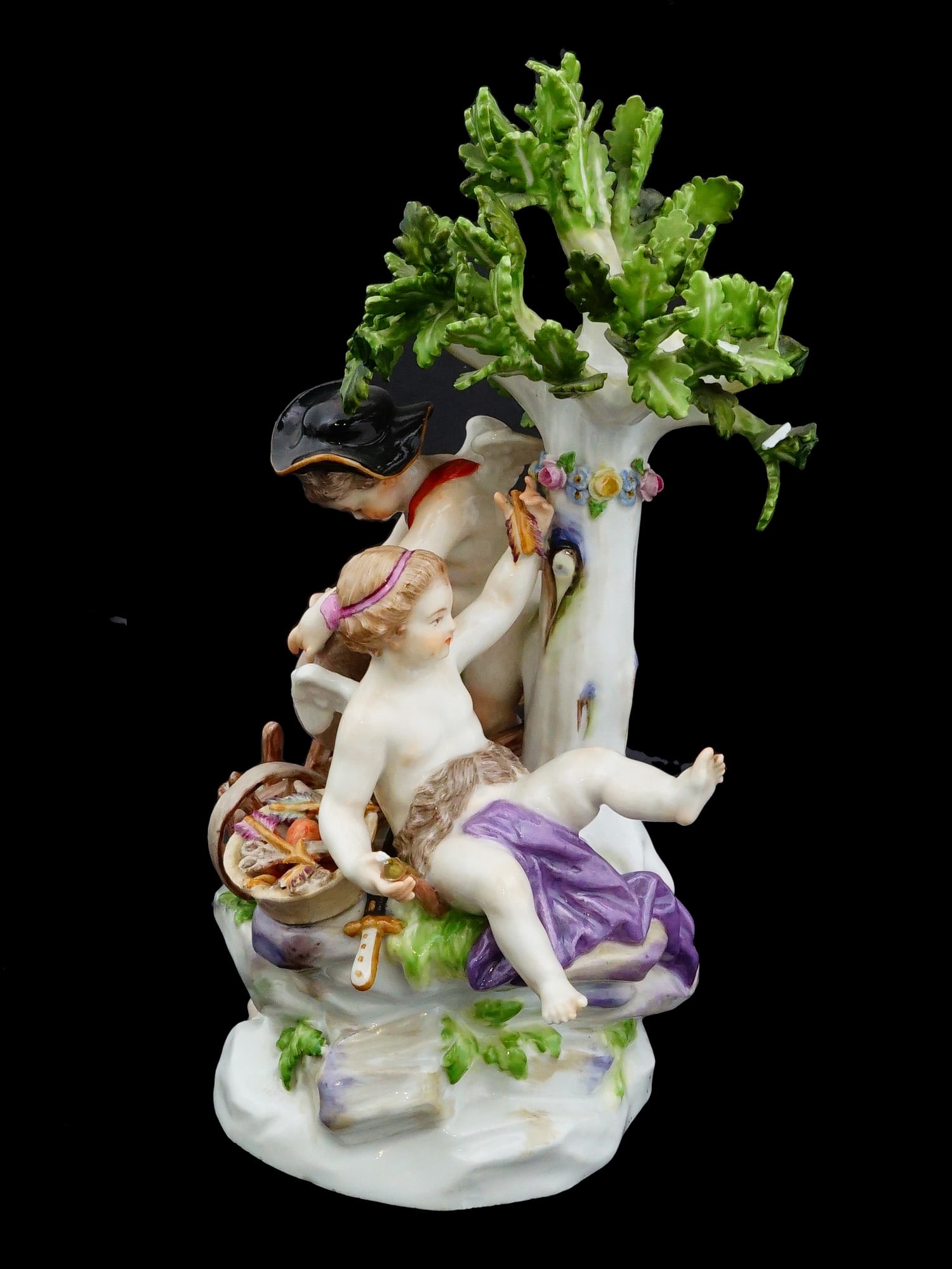 ANTIQUE MEISSEN PORCELAIN ALLEGORY OF WAR FIGURAL GROUP (1 of 9)