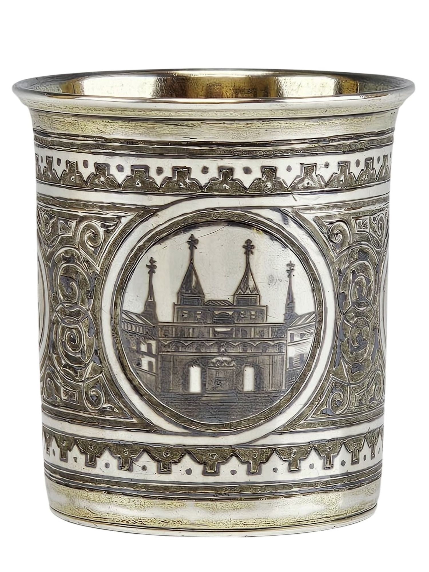 IMPERIAL RUSSIAN SILVER NIELLO BEAKER 1872 (1 of 6)