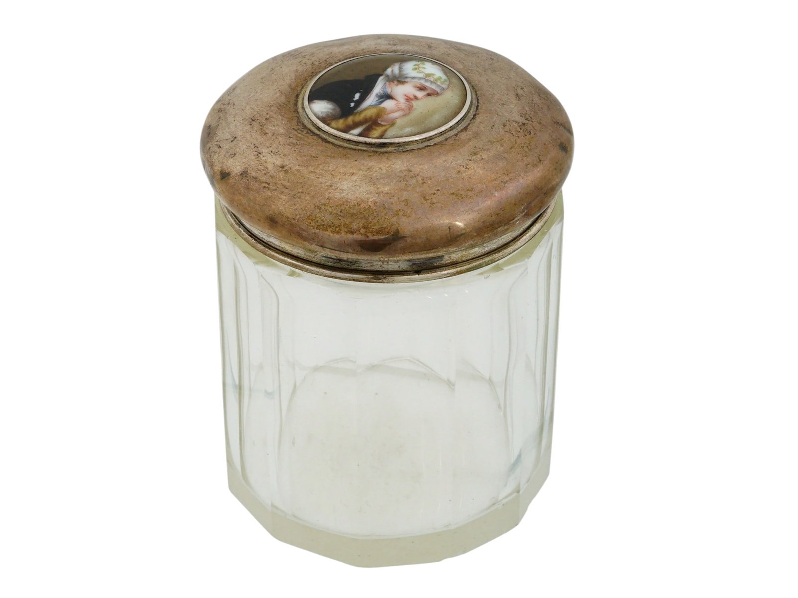 BARBOUR STERLING SILVER PORCELAIN GLASS TOBACCO HUMIDOR (1 of 8)