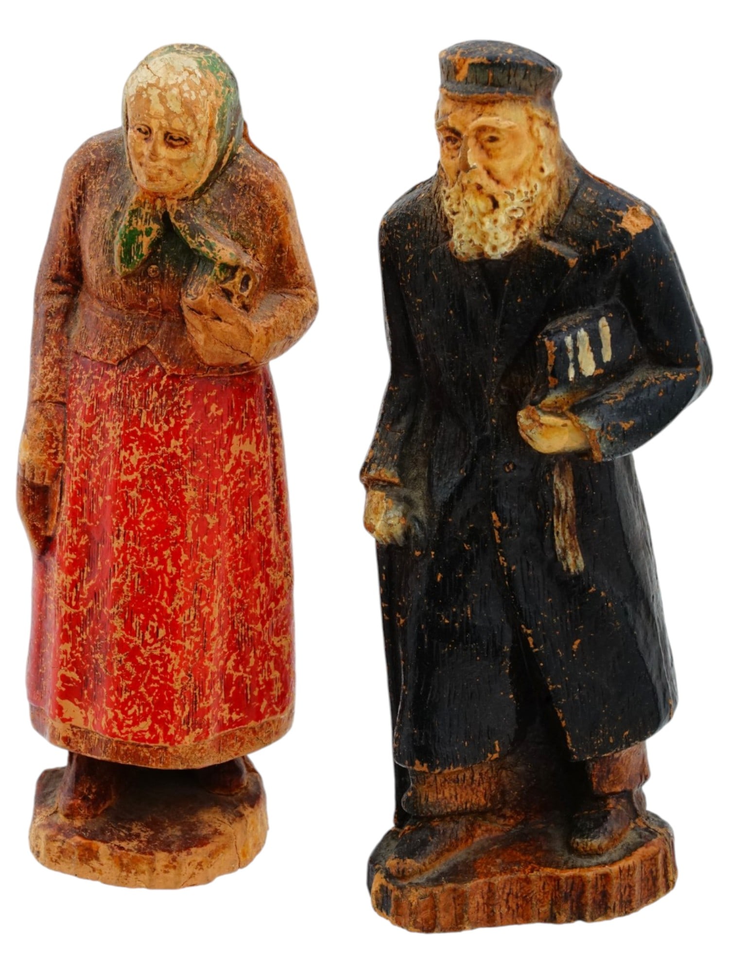 ANTIQUE RUSSIAN HAND PAINTED WOOD FOLK ART FIGURES (1 of 9)