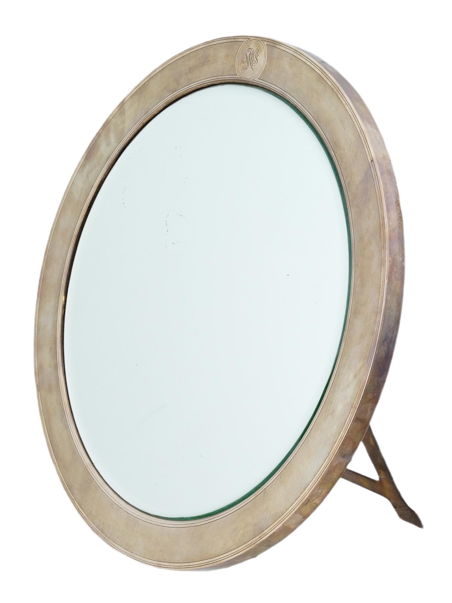 TIFFANY & CO. STERLING SILVER CIRCULAR EASEL MIRROR (1 of 7)