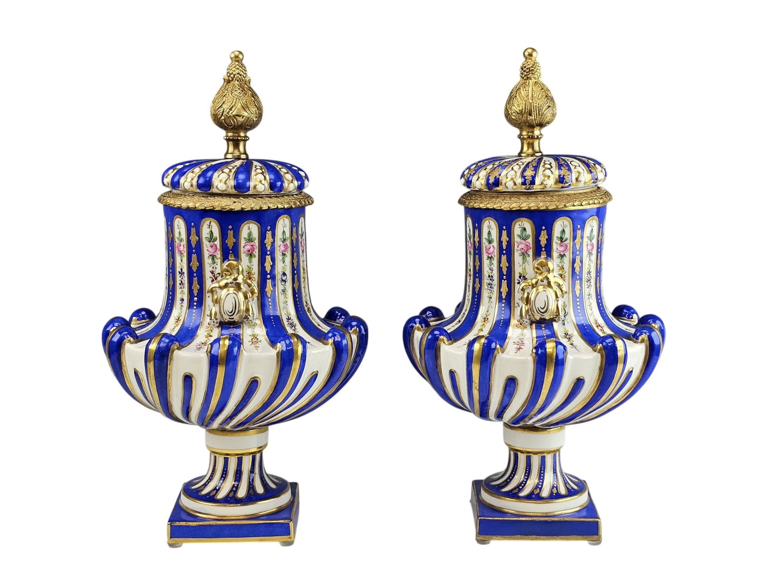 19TH CENTURY FRENCH SEVRES STYLE PORCELAIN URNS (1 of 9)