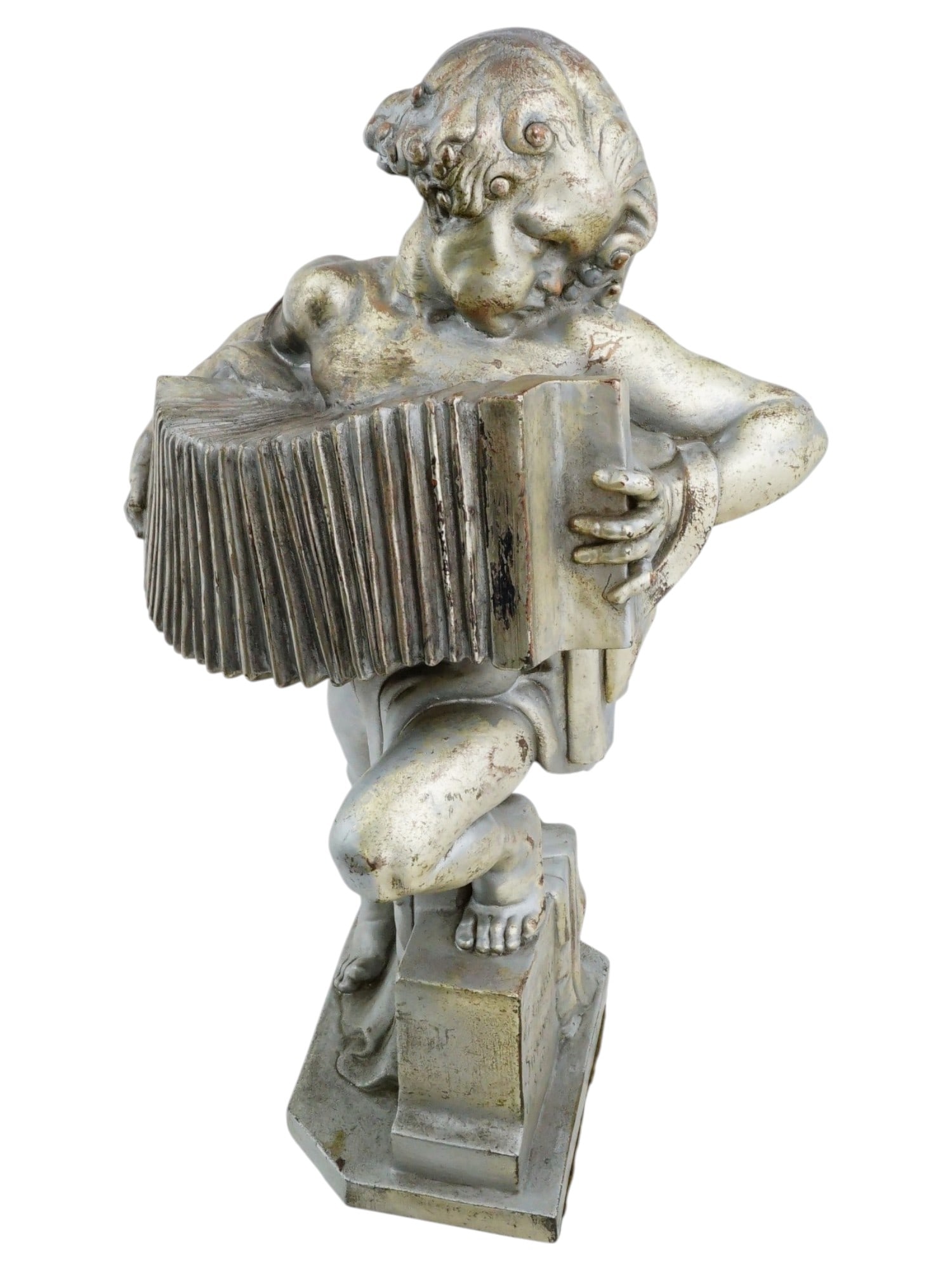 EDGARDO SIMONE ART DECO PLASTER FIGURE ACCORDION PLAYER (1 of 8)