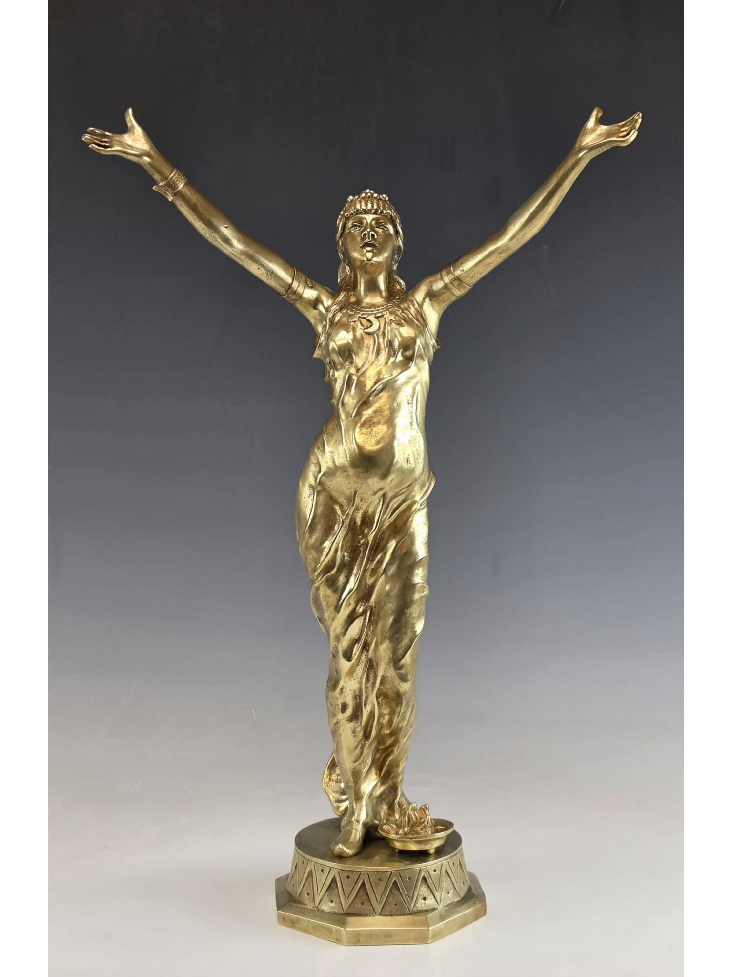 JEAN GARNIER SALAMMBO GILT BRONZE FIGURE CIRCA 1900 (1 of 6)
