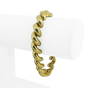 14k Yellow Gold Ladies Polished San Marco Bracelet Italy 7.25"