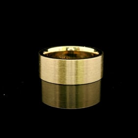 14k Yellow Gold Solid Satin Finish Band Ring Size 5