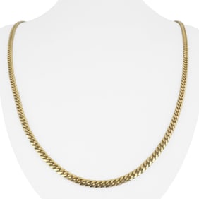 14k Yellow Gold Solid Curb Link Chain Necklace South Africa 26"